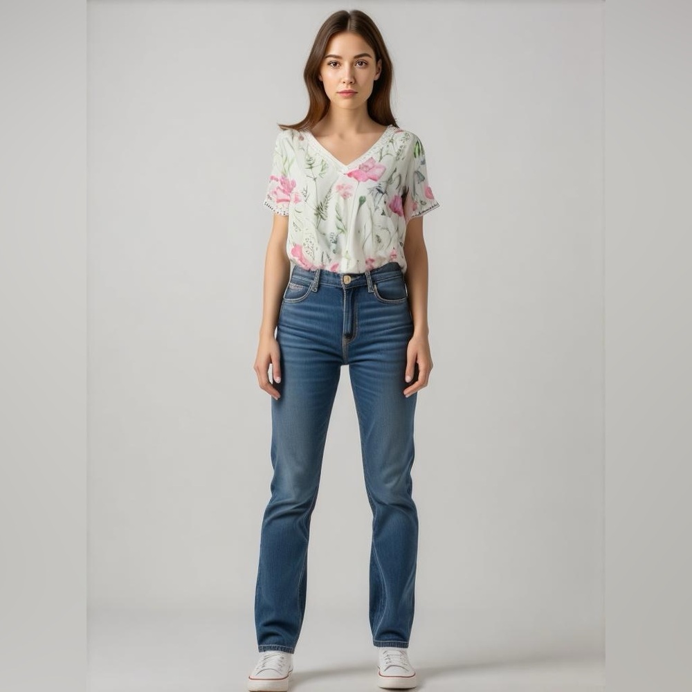 Women's JustFashionNow Top XL White Floral